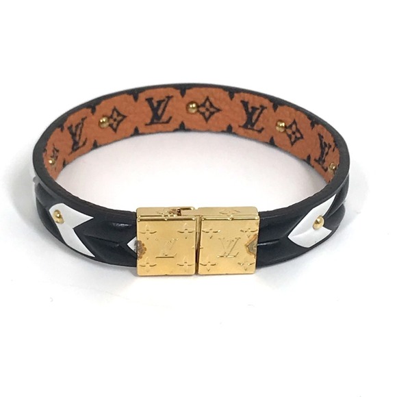 LOUIS VUITTON Black Monogram Canvas Charm Bracelet - Picture 5 of 14
